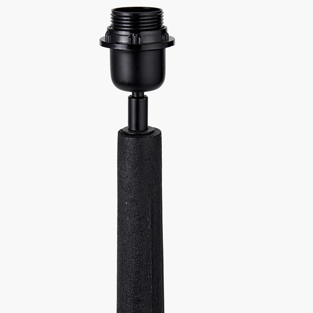 Marin Black Wood Tall Neck Table Lamp - Base Only